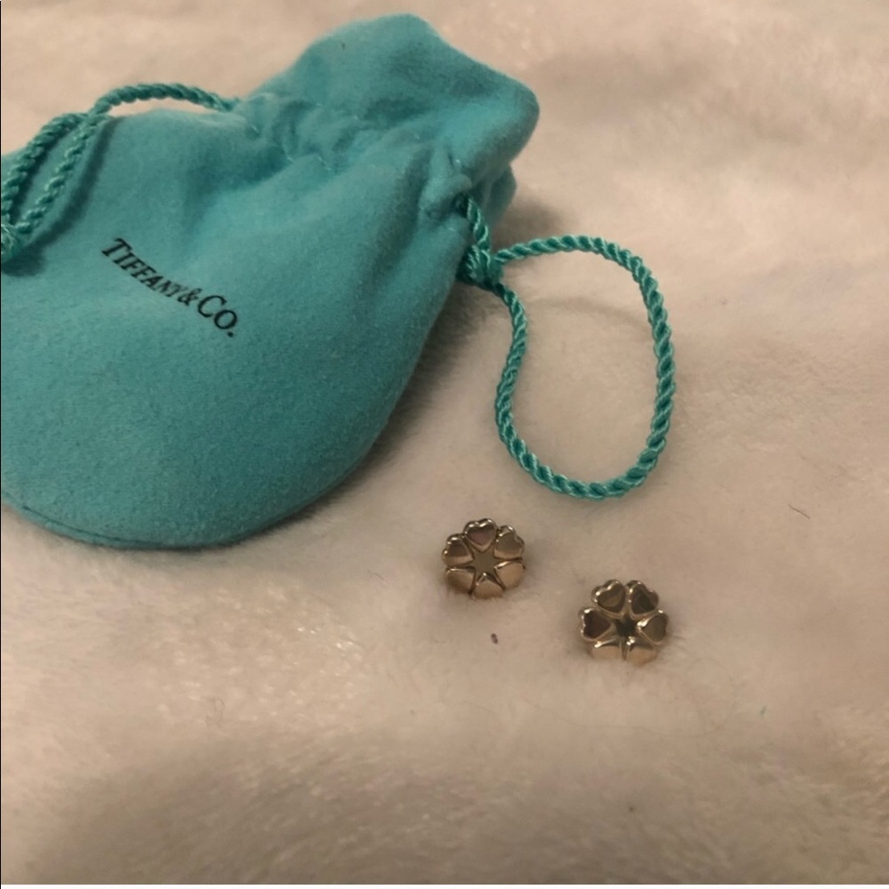 Tiffany and co clover heart earrings